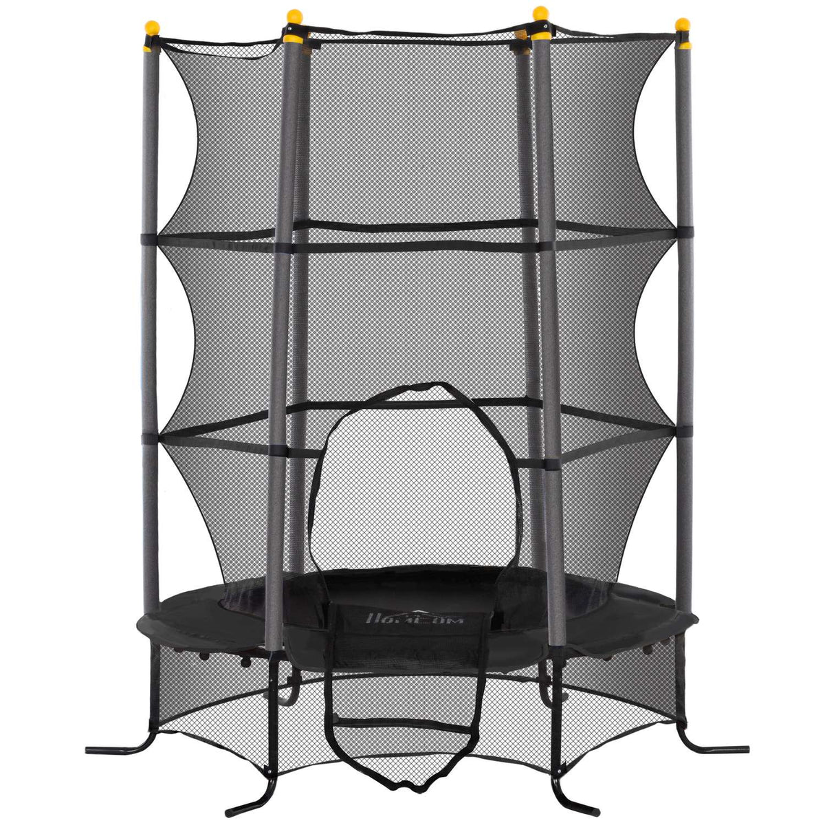 Children's trampoline Ø163 cm, trampoline with safety net, edge cover, garden trampoline for children 3-10 years, load capacity up to 50 kg, black