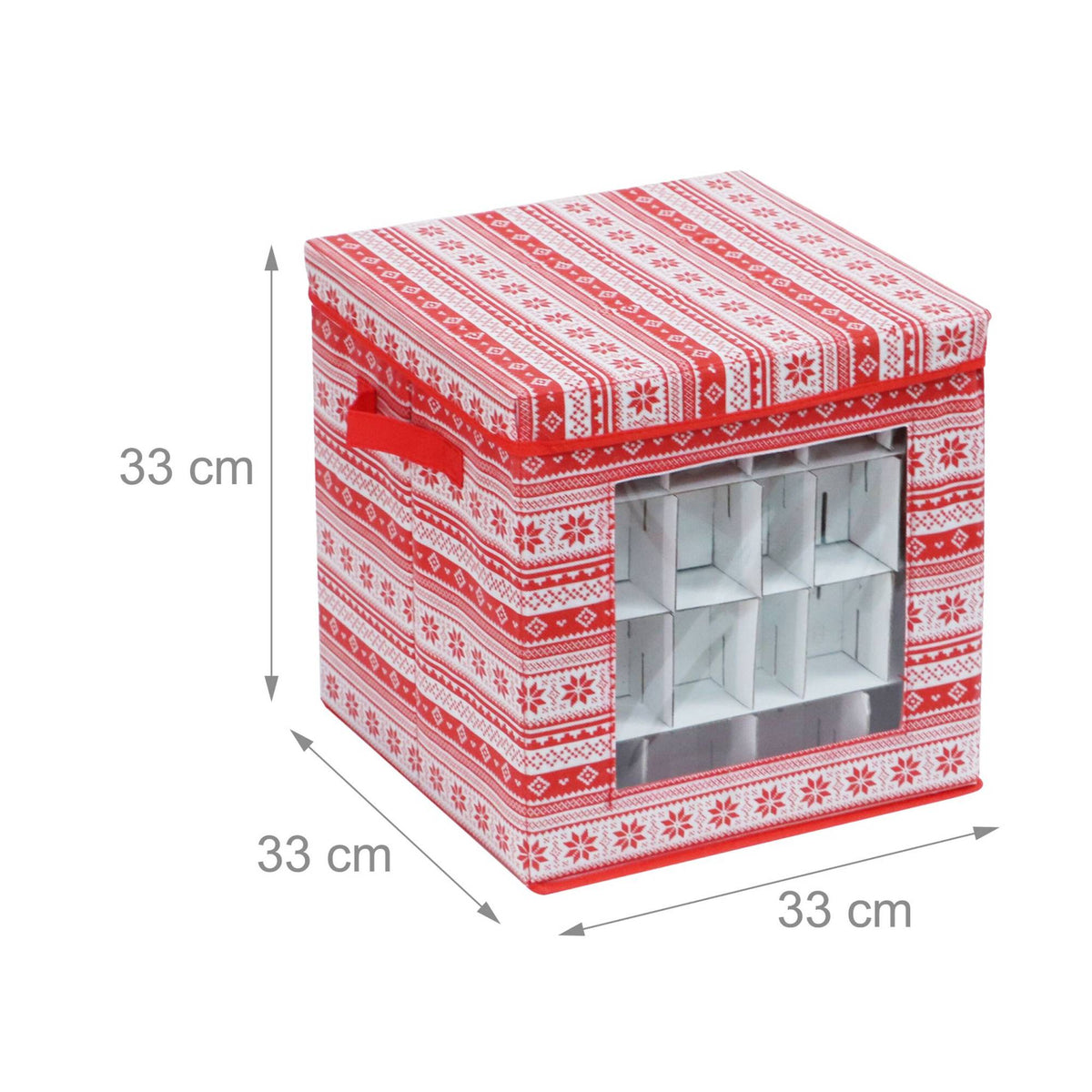 Christmas Bauble Storage Boxes, Set of 3 with Dividers
