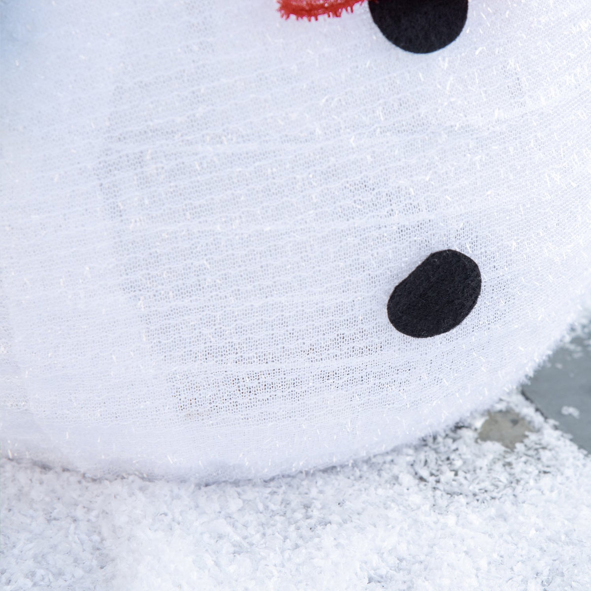 Christmas Decoration Snowman With Led Lights Model Garden Yard Decoration Foldable Weatherproof Polyester Green+Red+White Ø30 X 51 Cm
