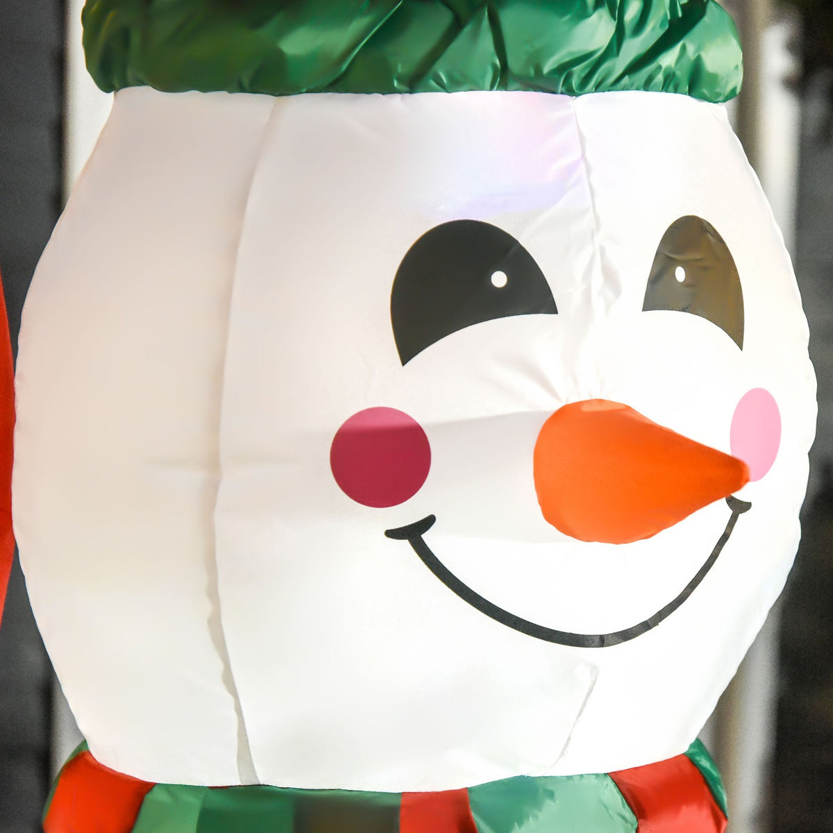 Christmas Inflatable Snowman With 3 Penguins Leds Polyester 140 X 70 X 180 Cm