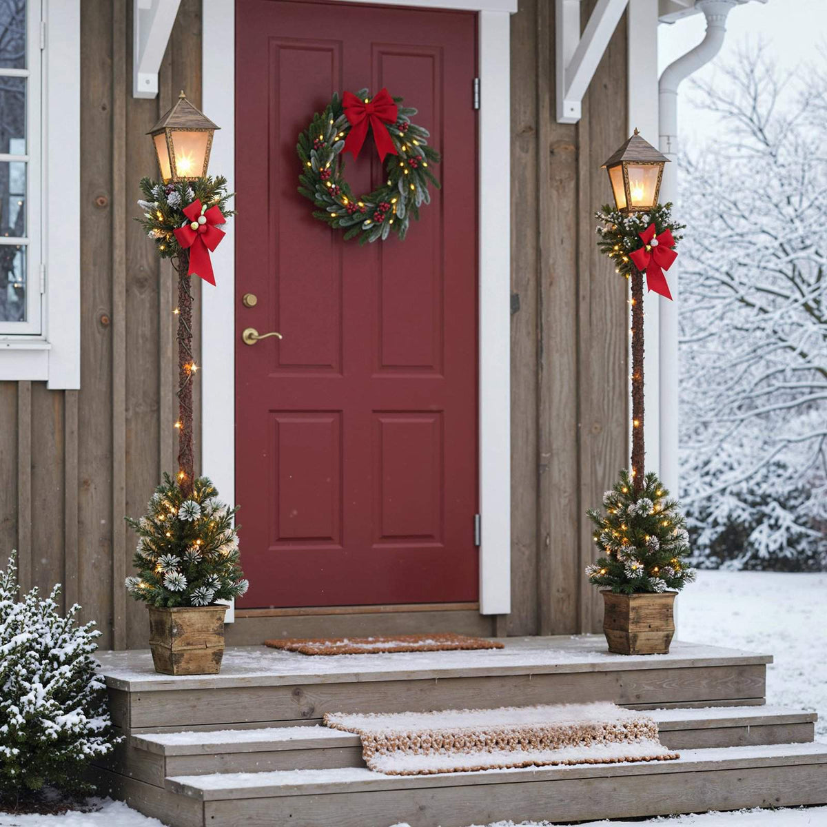 Christmas Lantern Street Lamp, 187 cm, 50 LED Lights