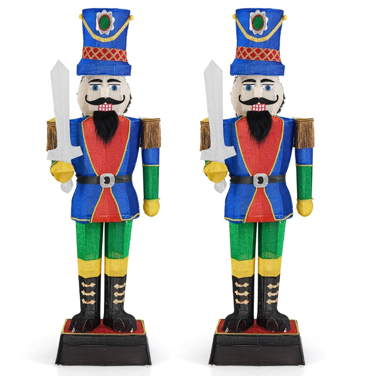 Christmas Nutcracker Set, 184 cm, LED Lit, Outdoor Decor