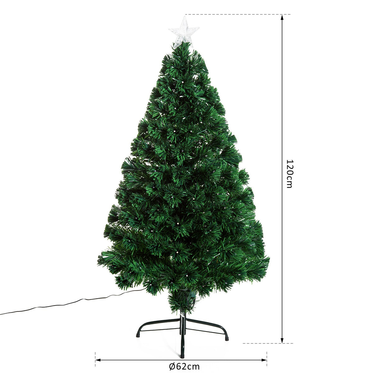 Christmas Tree Artificial Christmas Tree Led Light Fiber 120 Cm