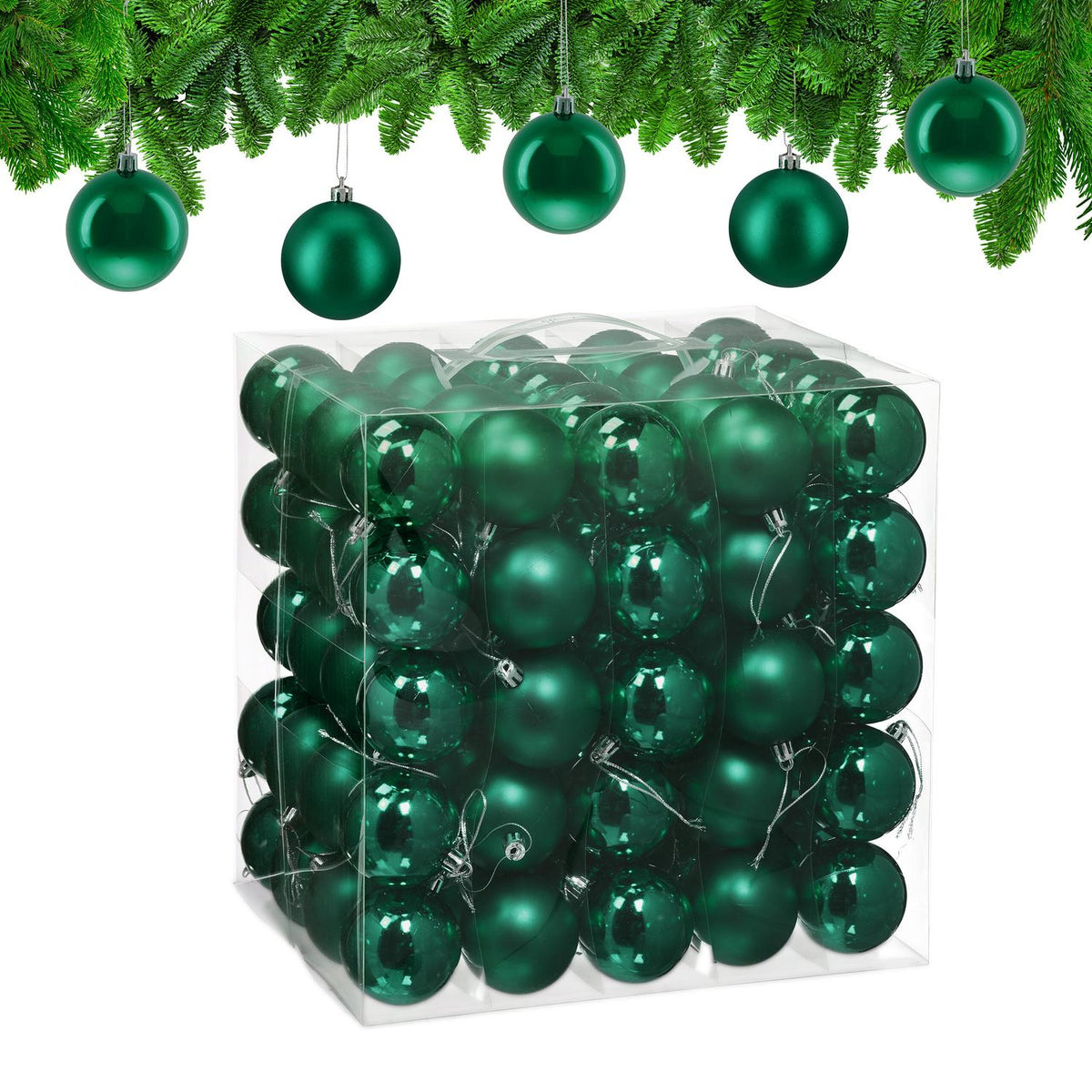 Christmas Tree Baubles Set, 100 Shiny Ornaments