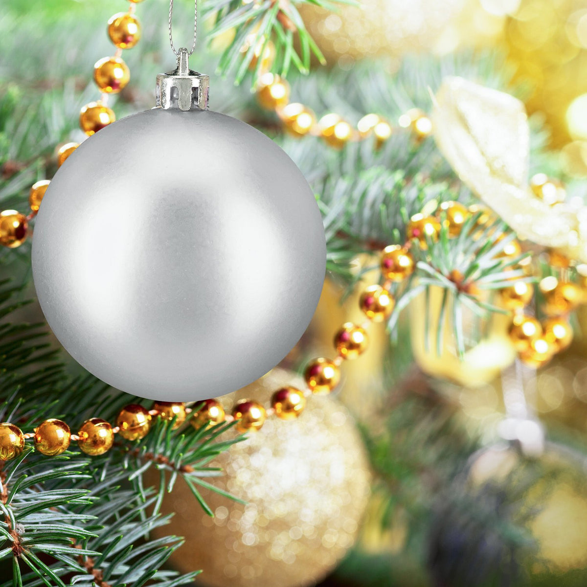 Christmas Tree Baubles Set, 3 Designs, 100 Pieces