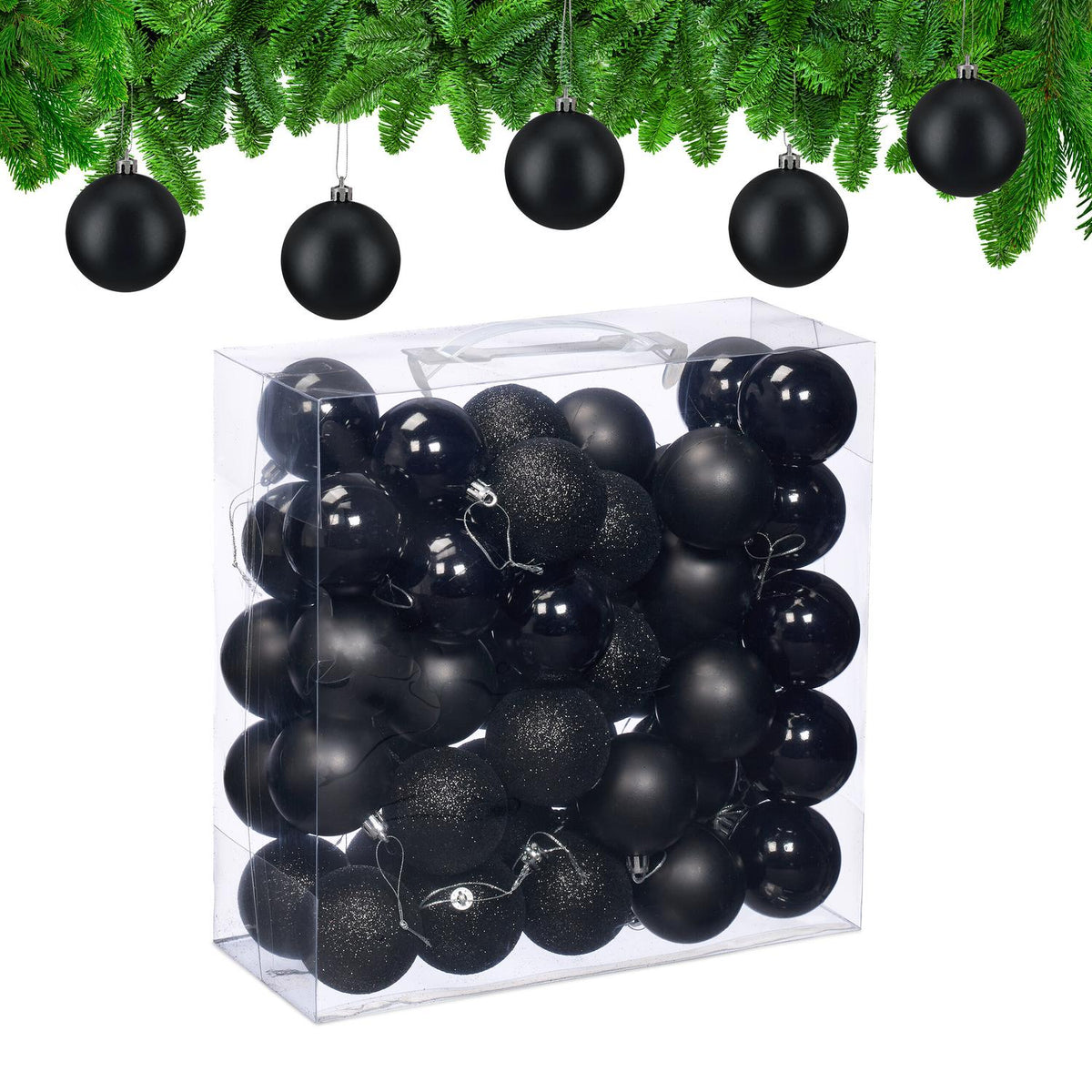 Christmas Tree Baubles Set, 3 Designs, Matte & Glossy