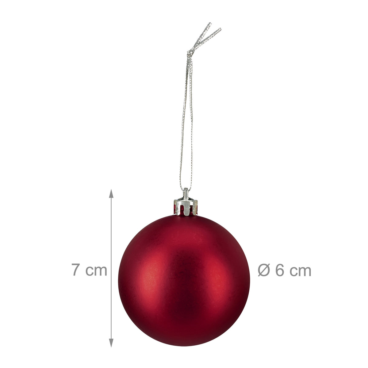 Christmas Tree Baubles Set, 50 Pieces, Matte/Glitter/Glossy