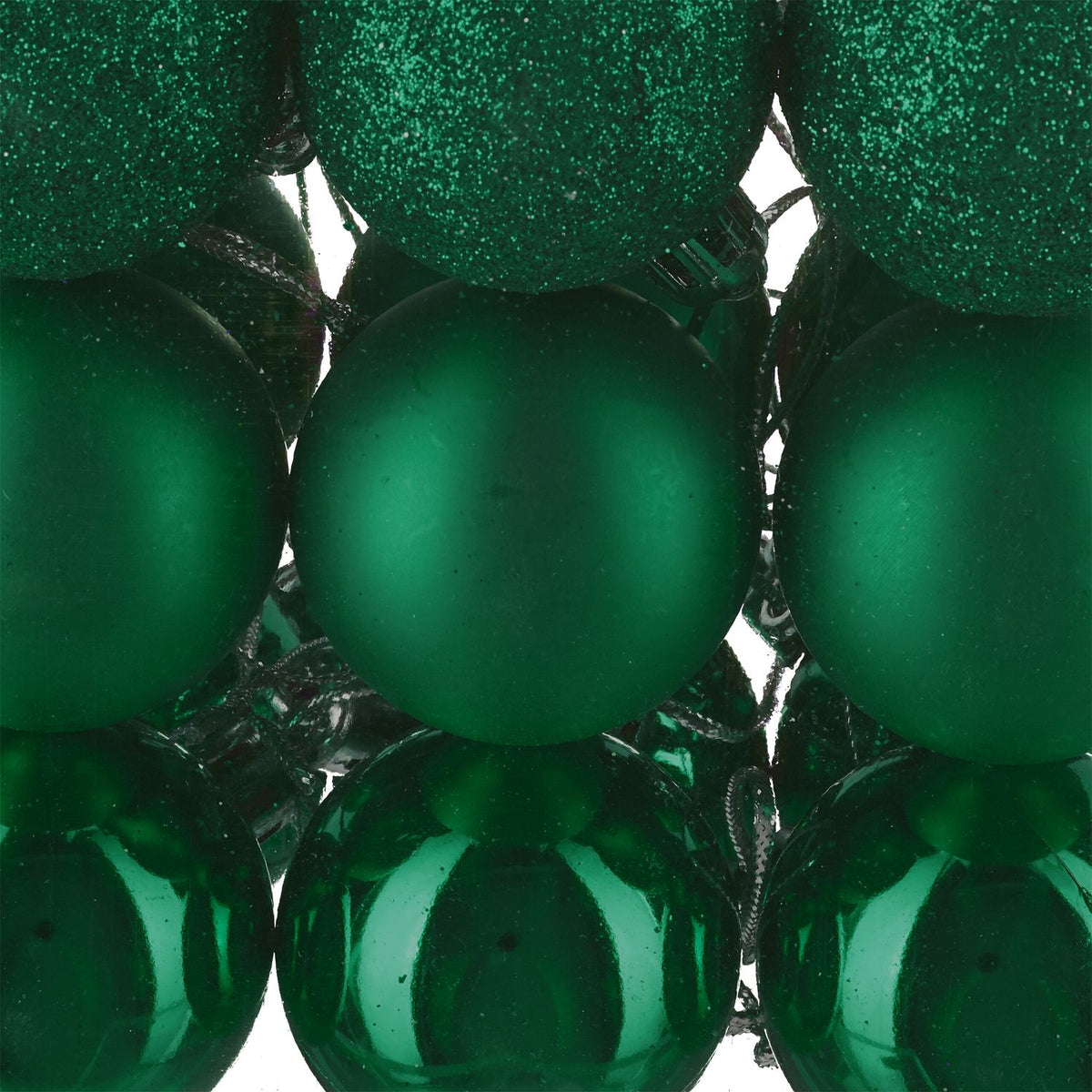 Christmas Tree Baubles Set, 50 Pieces, Matte/Glitter/Glossy
