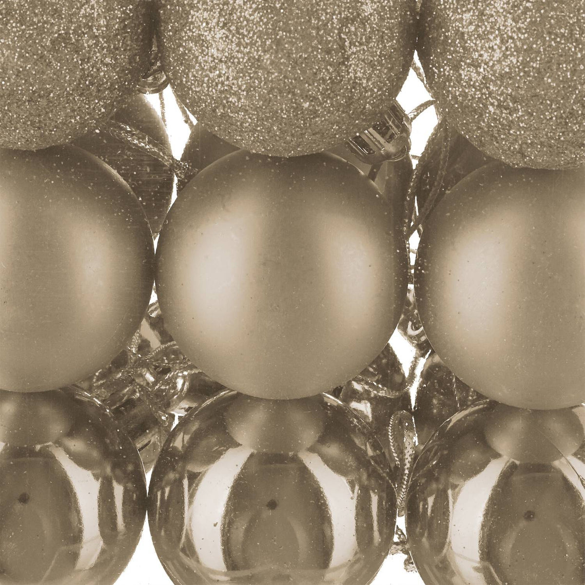 Christmas Tree Baubles Set, 50 Pieces, Mixed Finishes