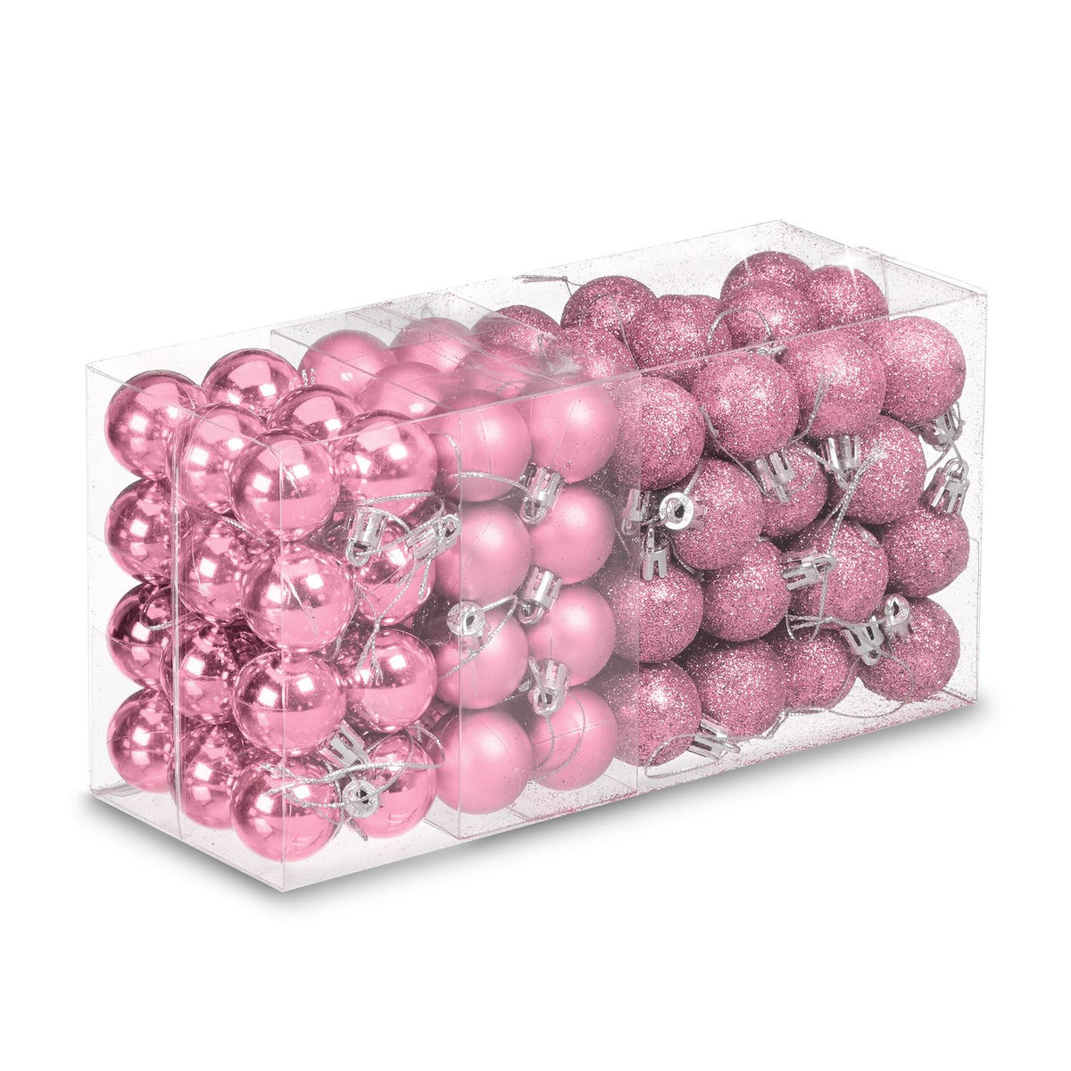 Christmas Tree Baubles Set, 96 Plastic Ornaments