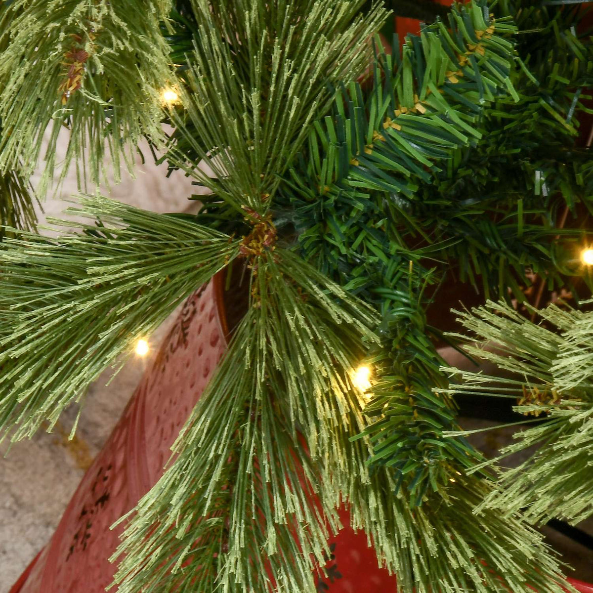 Christmas Tree With Base 180 Cm Artificial Christmas Tree With 586 Branch Tips 240 Led Lights For Christmas Green
