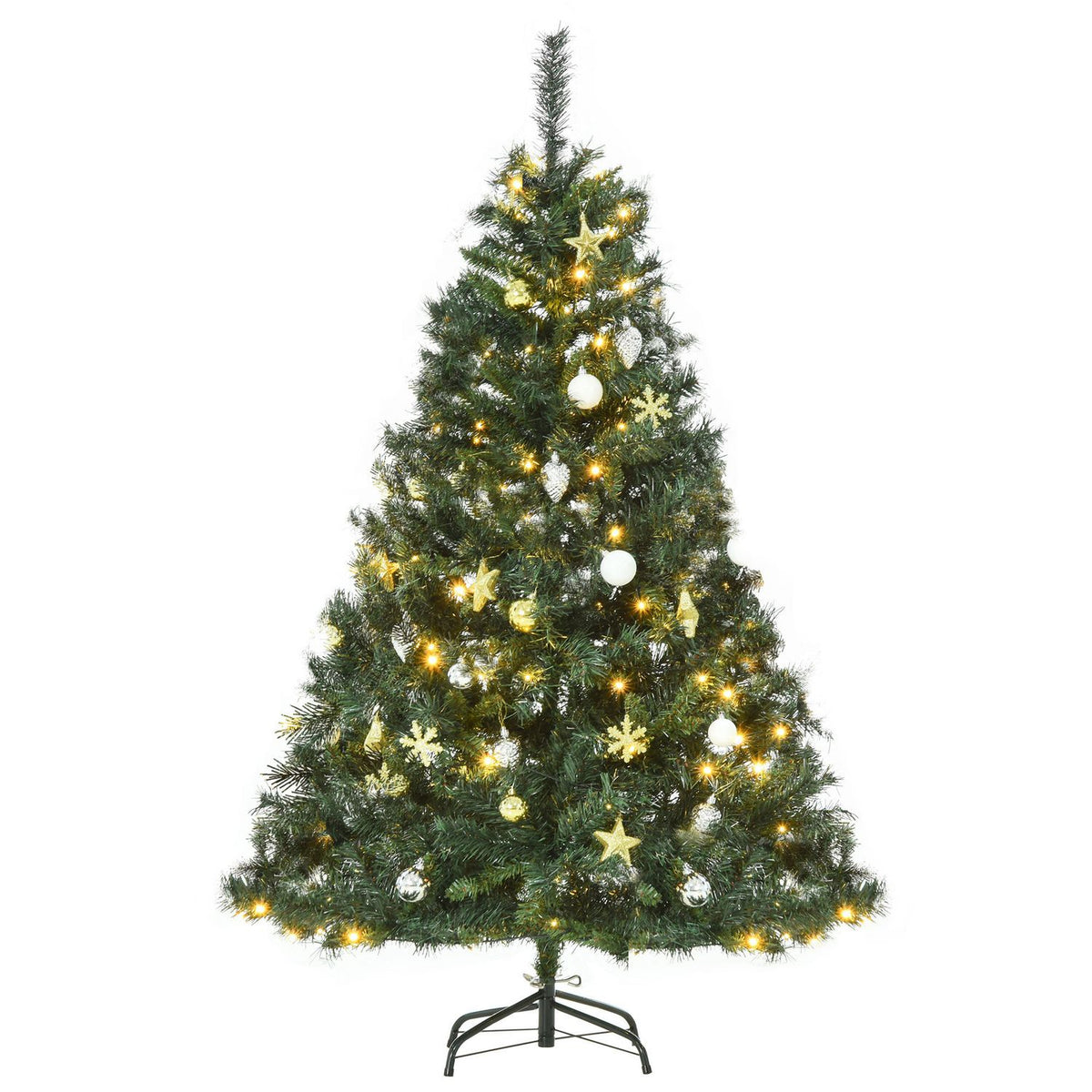 Christmas Tree With Decoration 120 Leds 511 Tips Ø95 X 150H Cm