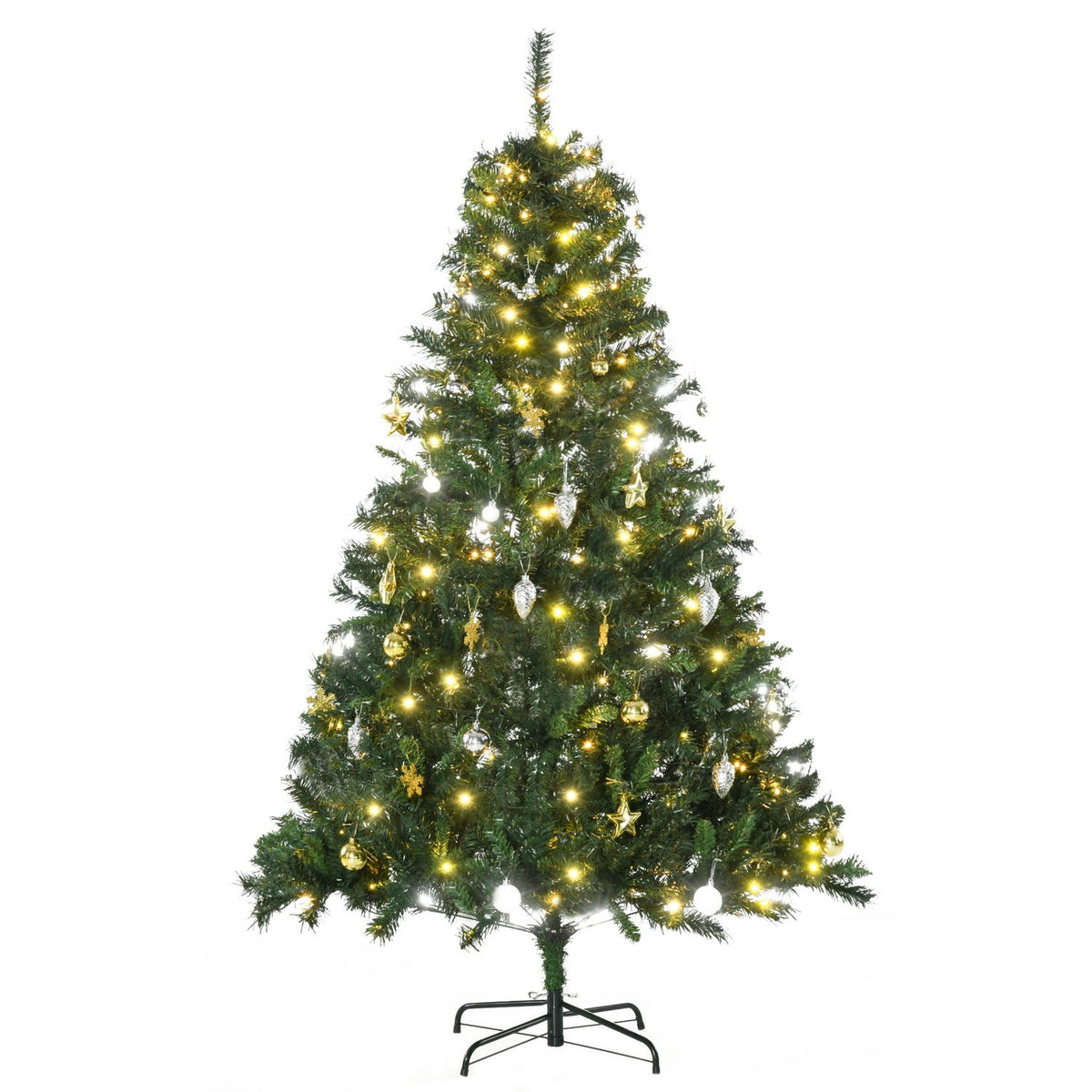 Christmas Tree With Decoration 200 Leds 745 Tips Ø 112 X H180 Cm