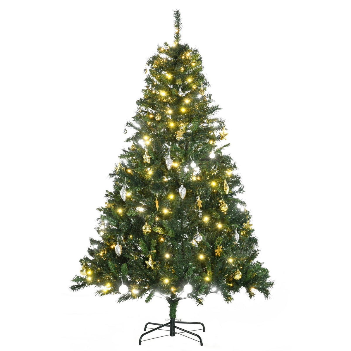 Christmas Tree With Decoration 200 Leds 745 Tips Ø 112 X H180 Cm