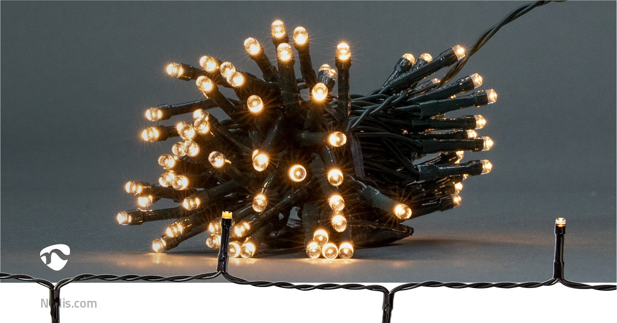 Christmas lights | String | 48 LEDs | Warm White | 3.60 m | Lighting effects: 7 | Indoors or Outdoors | Battery powered