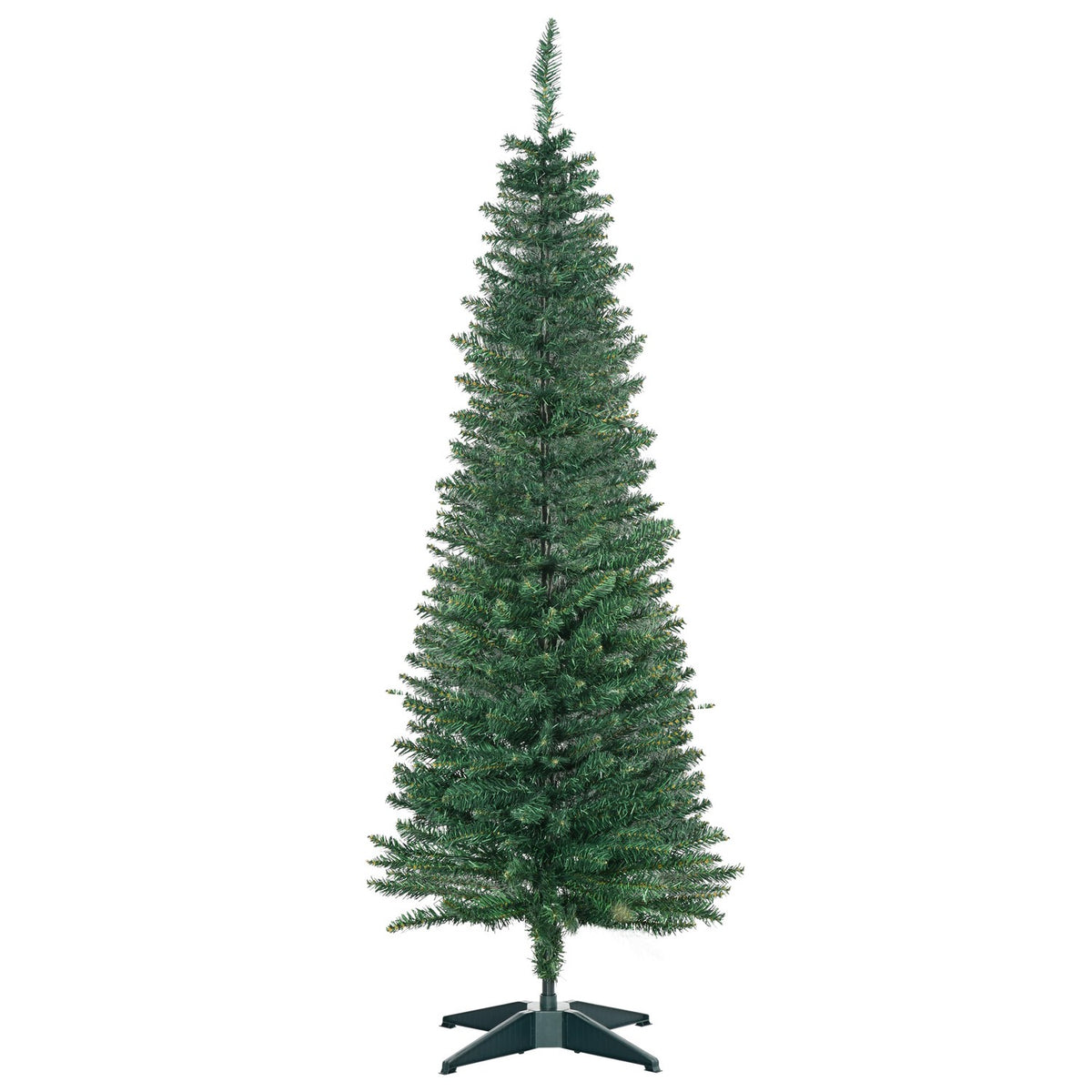 Christmas tree 1.5 m artificial fir tree with stand, can be dismantled, 294 branches, PVC green Ø46 cm for festive decoration