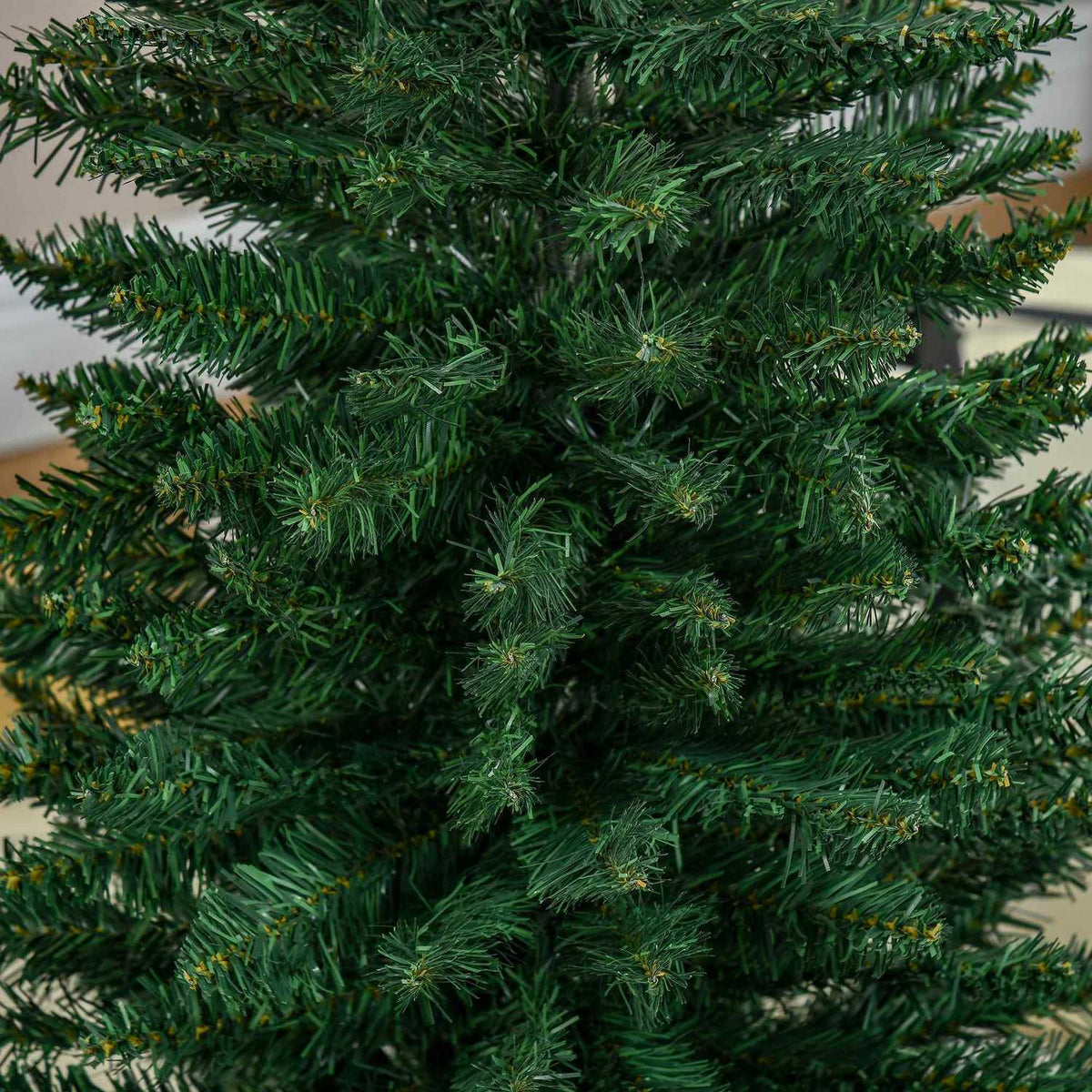 Christmas tree 1.5 m artificial fir tree with stand, can be dismantled, 294 branches, PVC green Ø46 cm for festive decoration