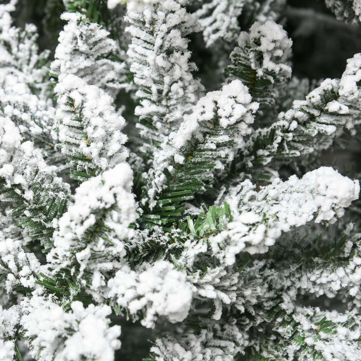 Christmas tree 180 cm artificial Christmas tree with artificial snow, artificial fir with 1471 branch tips, base for Christmas parties, indoor, green