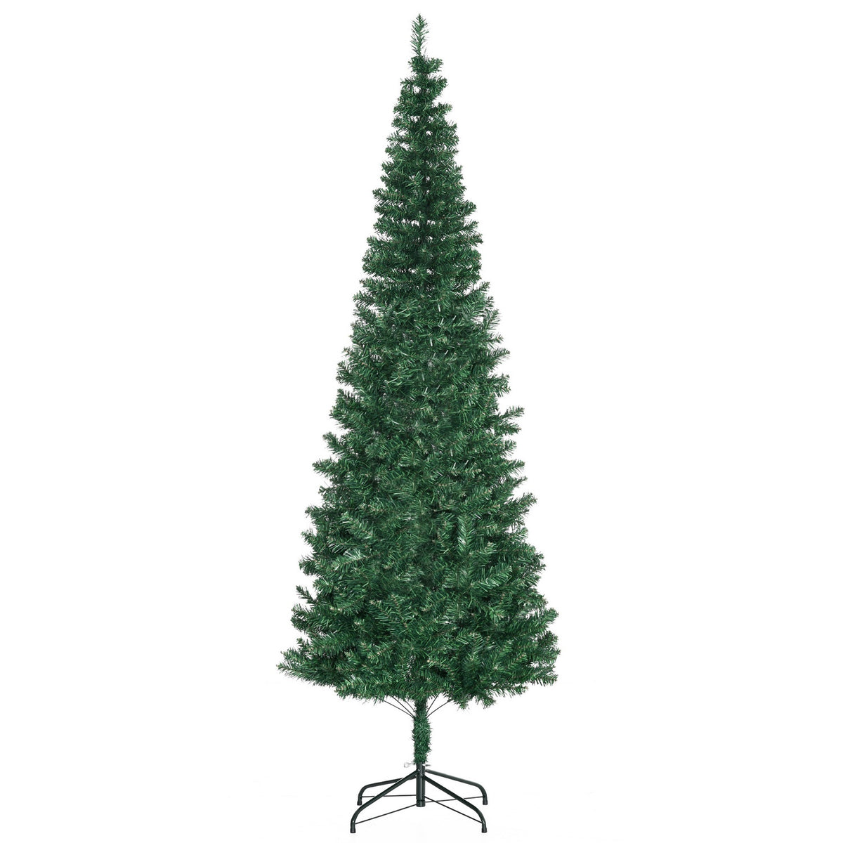 Christmas tree 2.1 m Christmas tree with stand artificial fir 631 branches can be dismantled PVC green Ø81 x 210 cm