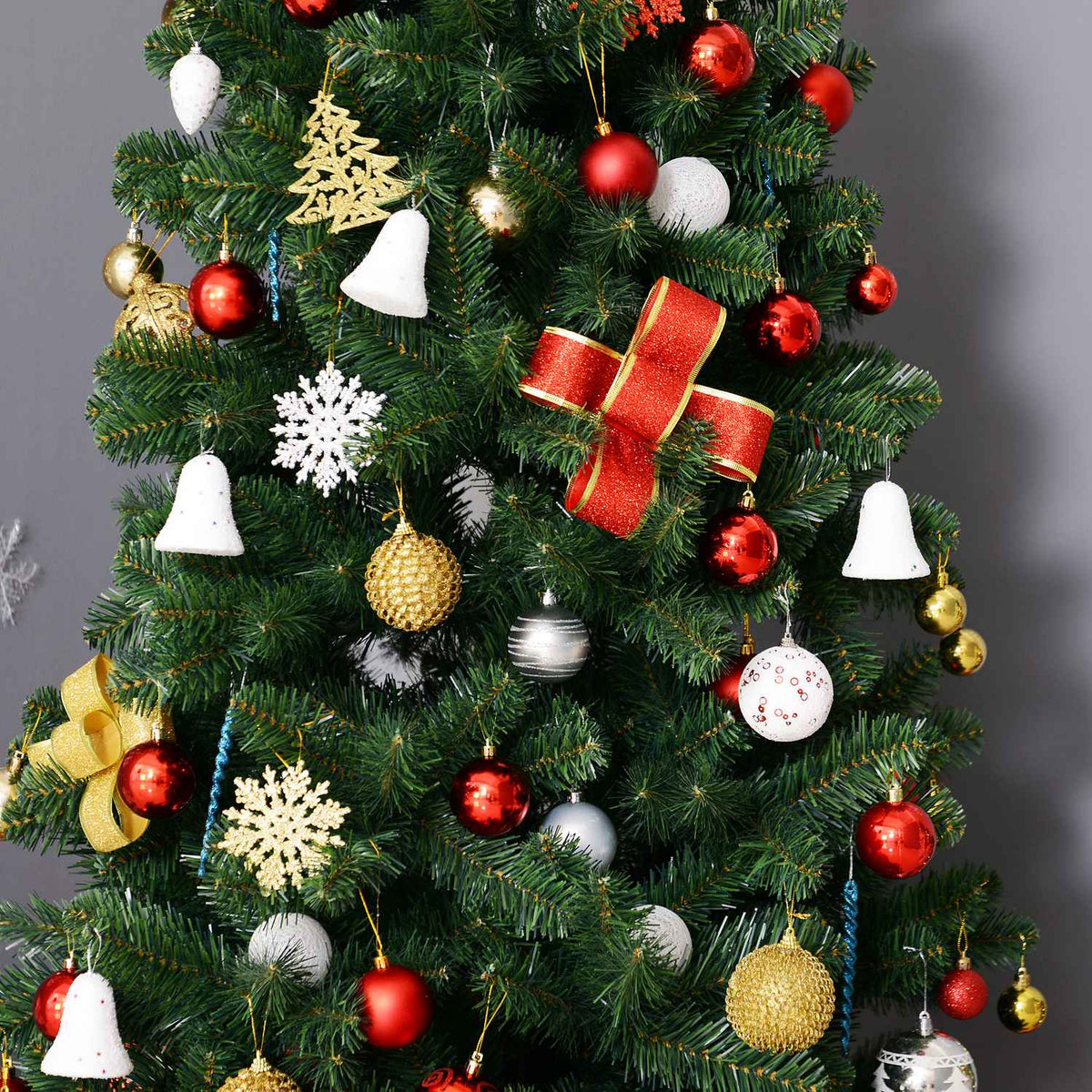 Christmas tree 2.1 m Christmas tree with stand artificial fir 631 branches can be dismantled PVC green Ø81 x 210 cm