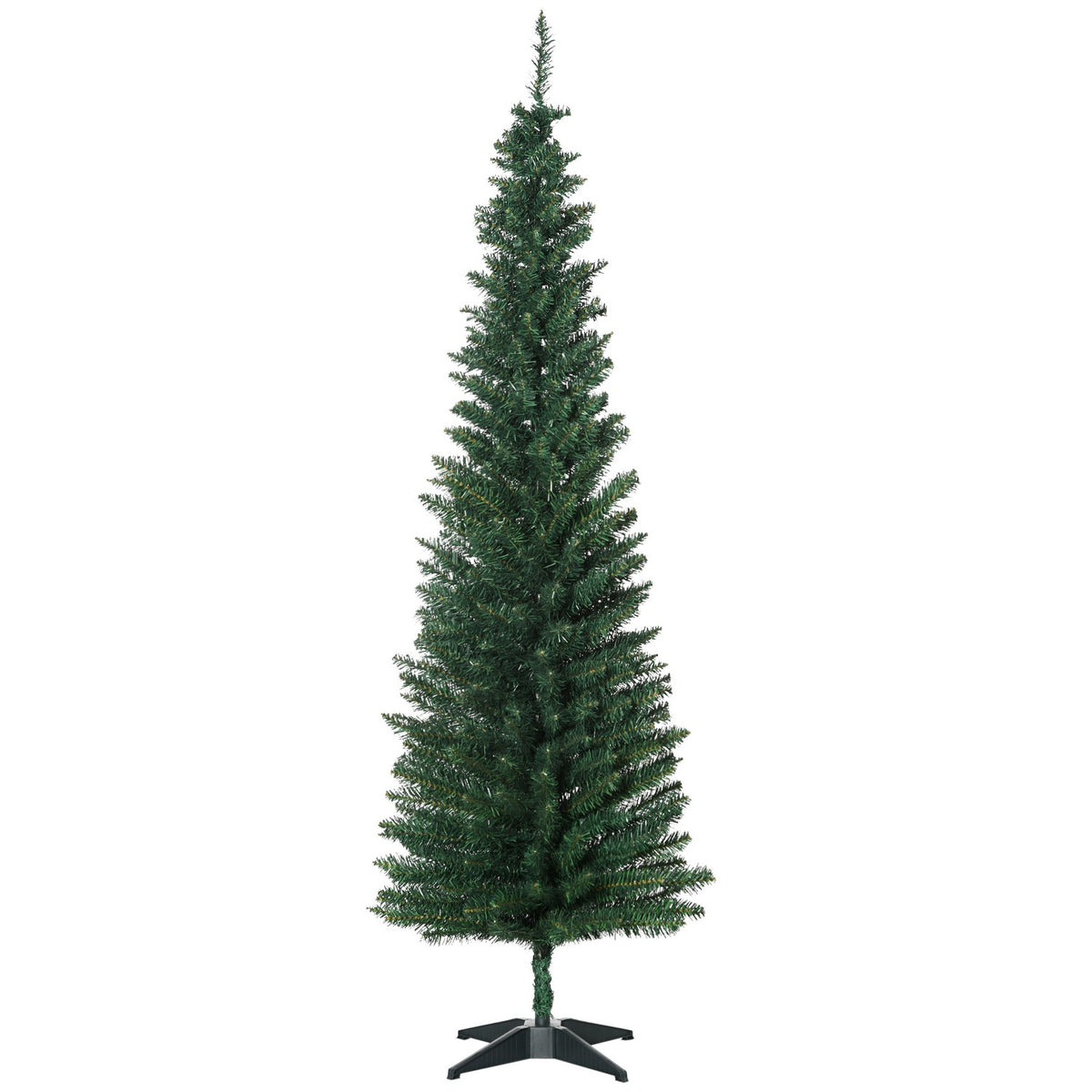 Christmas tree 390 tips green Ø 55 x H180 cm with sturdy plastic stand for festive decoration