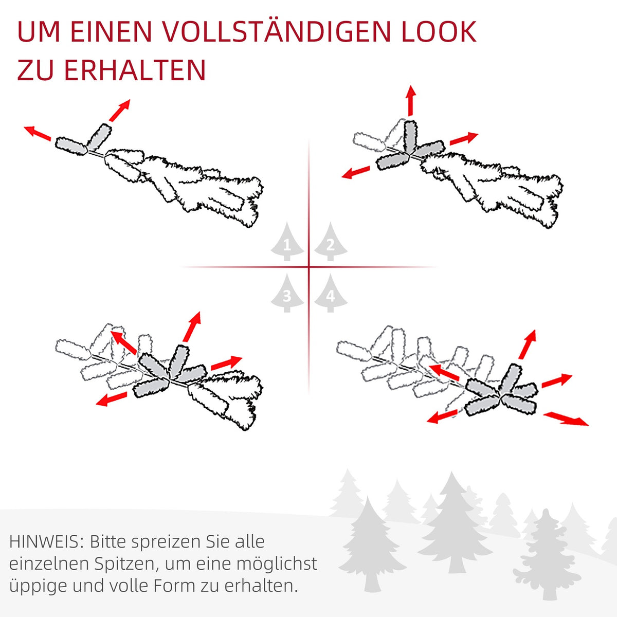 Christmas tree 390 tips green Ø 55 x H180 cm with sturdy plastic stand for festive decoration