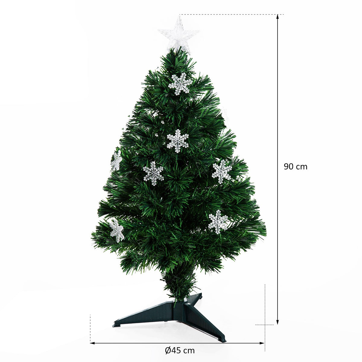 ® Christmas tree 90 tips PVC green ∅45x90cm