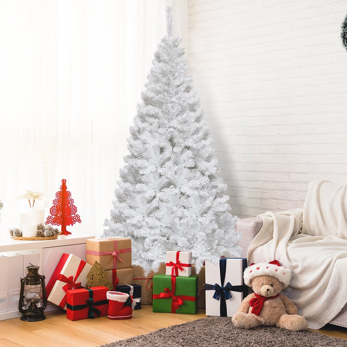 Christmas tree artificial Christmas tree with metal stand 150-240 cm white-180 cm