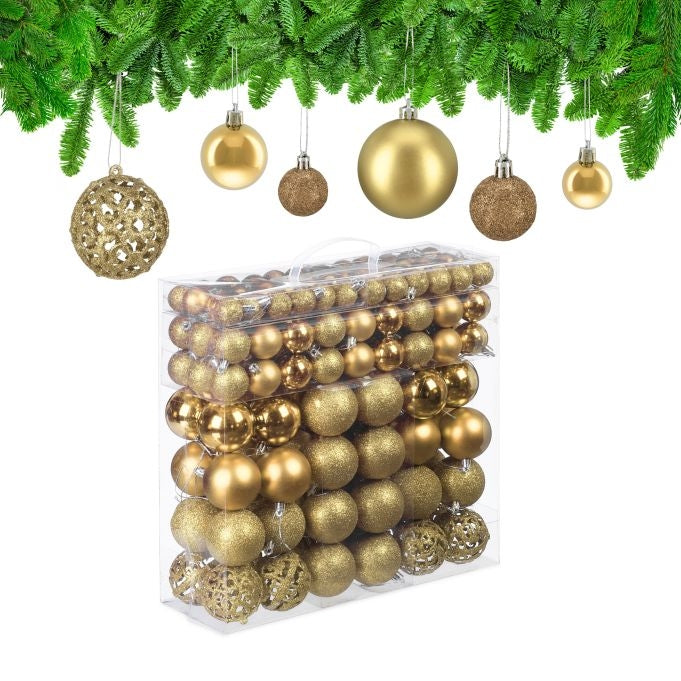 Christmas tree balls in a set of 150