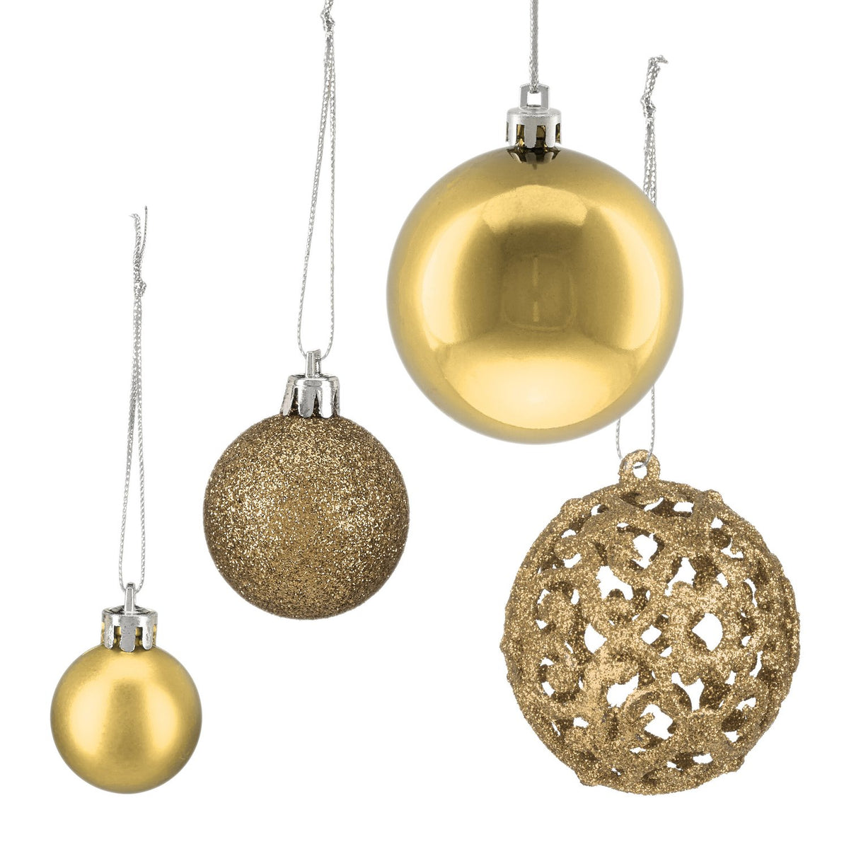 Christmas tree balls in a set of 150