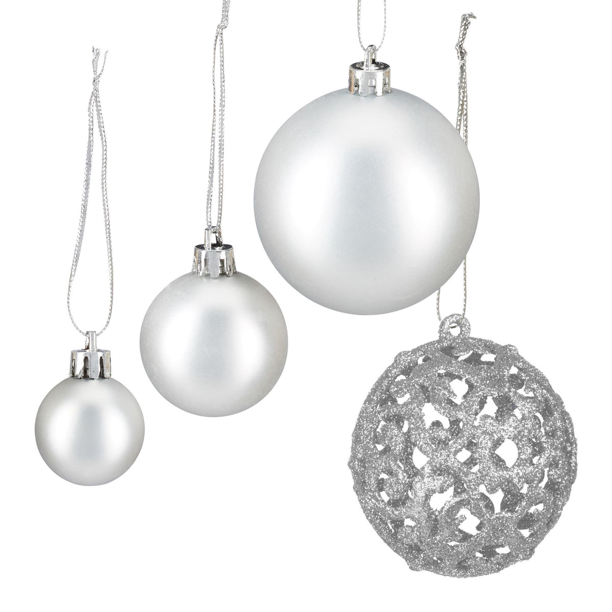 Christmas tree balls in a set of 50