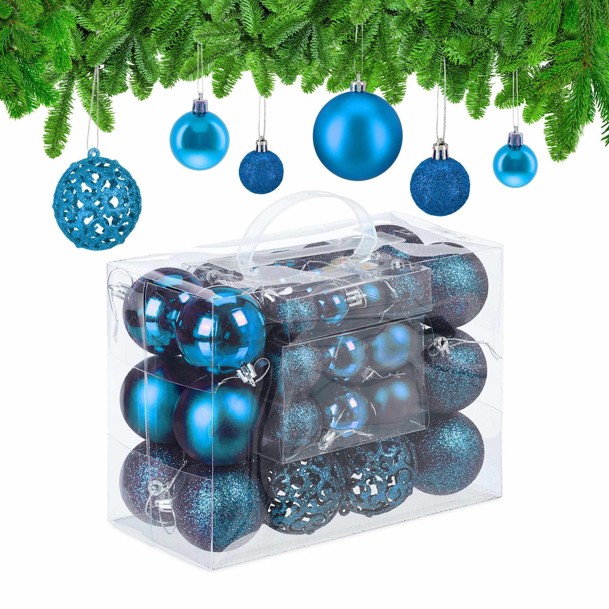 Christmas tree balls in a set of 50