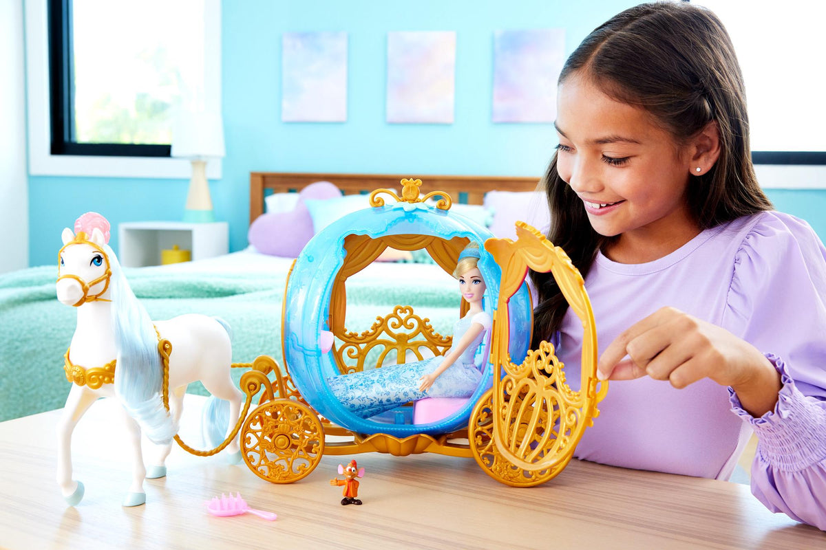 Cinderella Carriage Playset with Doll, Horse & Accessories