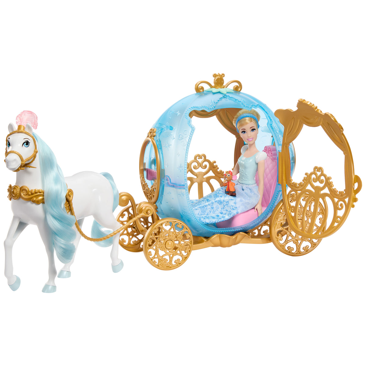 Cinderella Carriage Playset with Doll, Horse & Accessories
