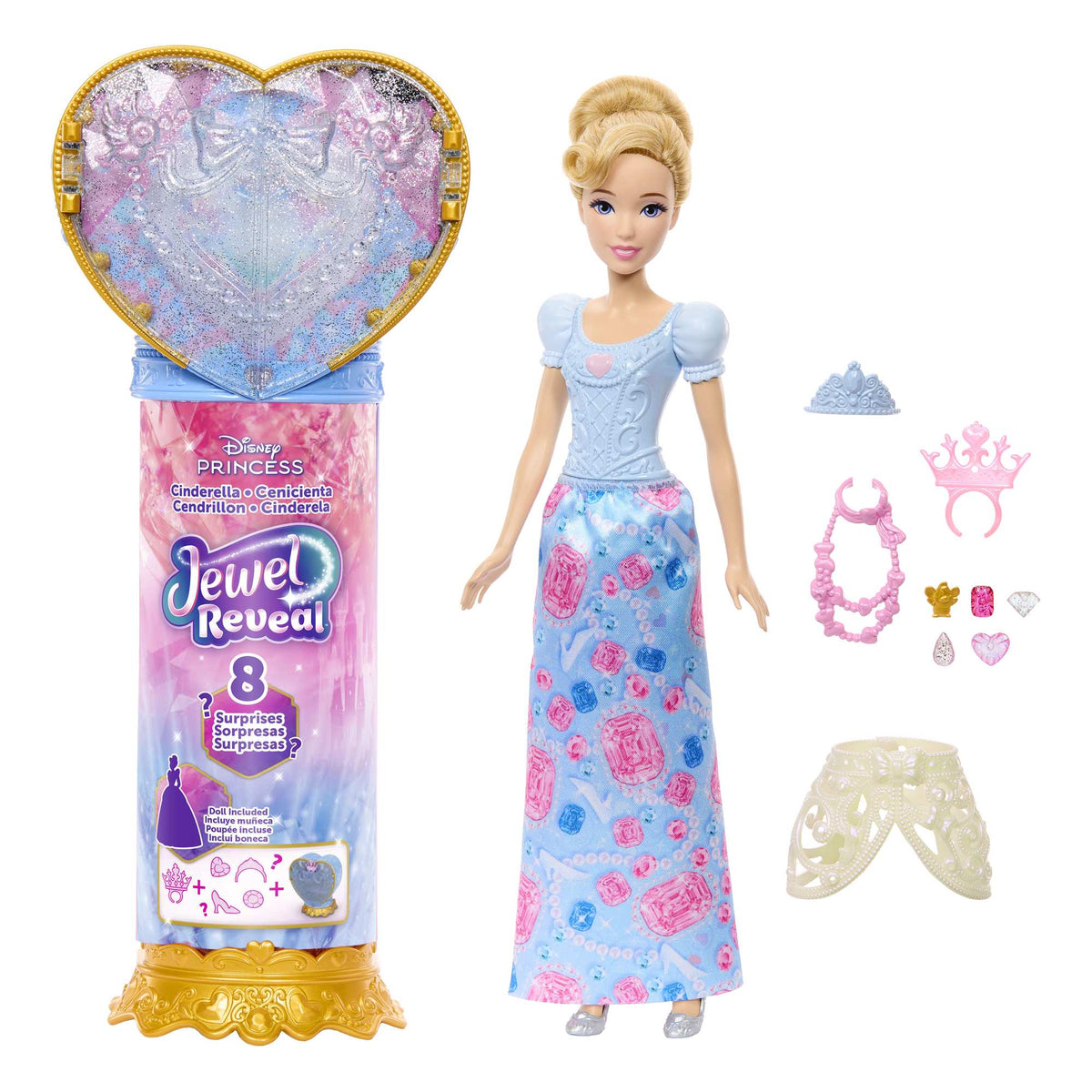 Cinderella Heart Wand with Doll and Accessories Set