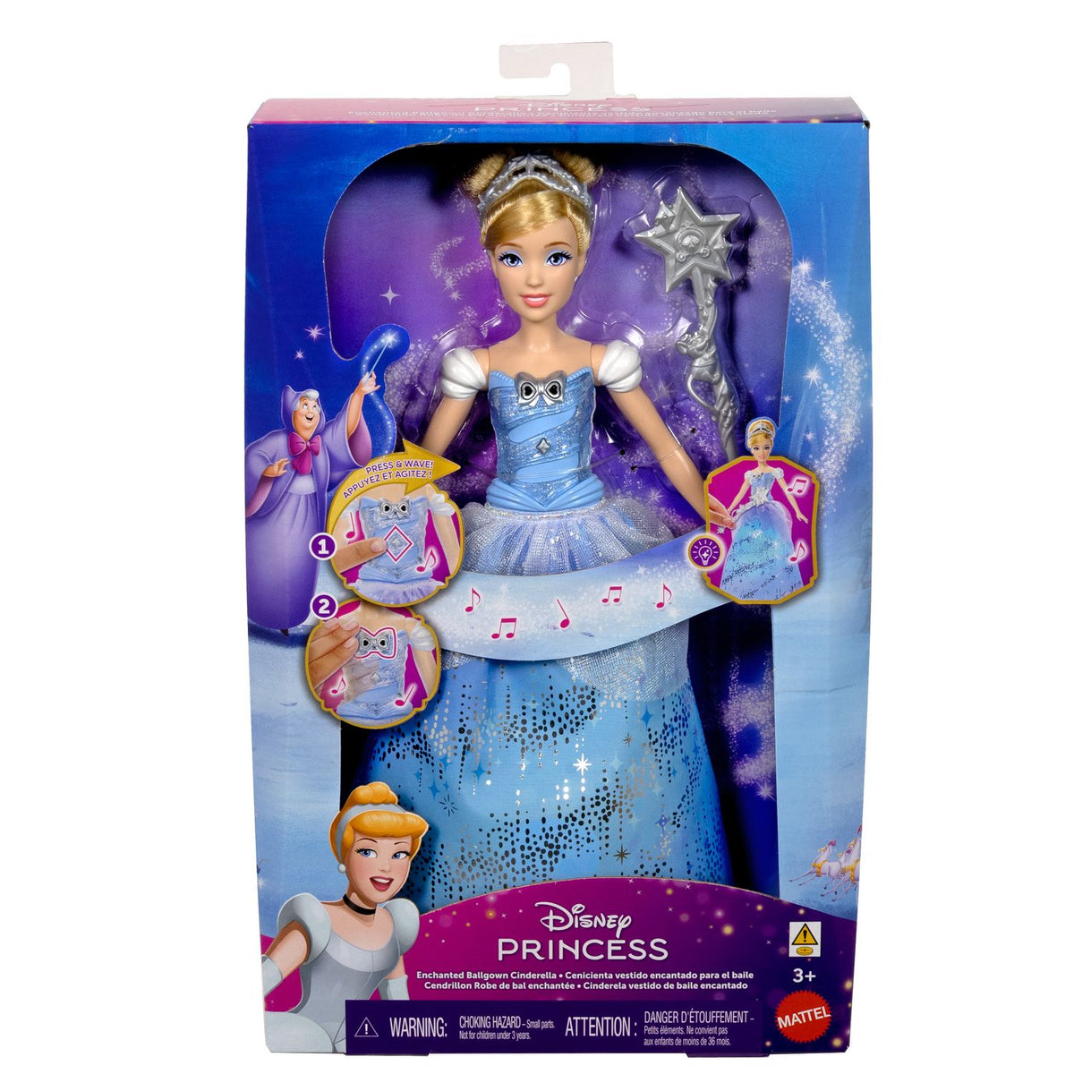Cinderella Light-Up Doll with Wand and Sounds