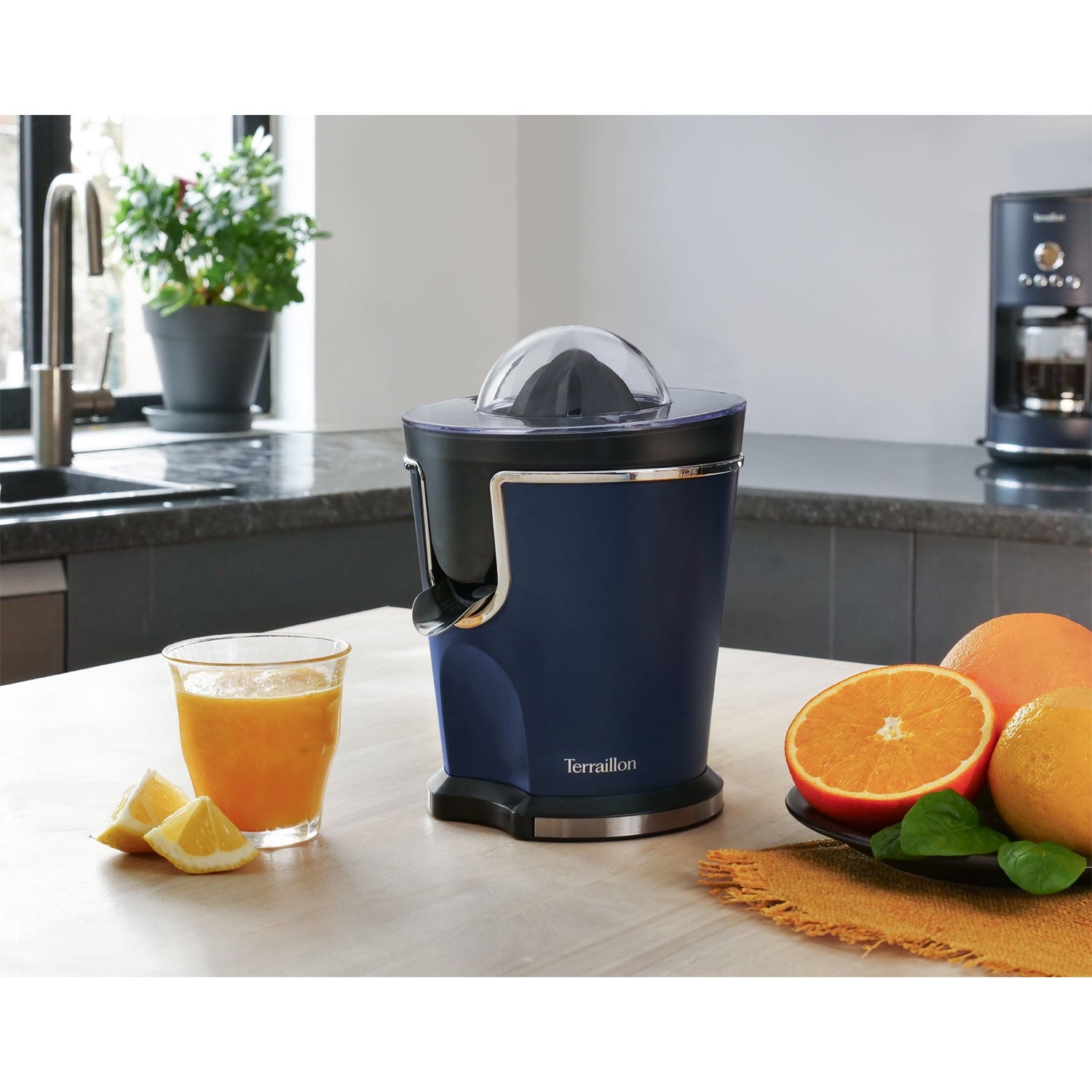 Citrus Juicer 160W – Stainless Steel, 2 Cones