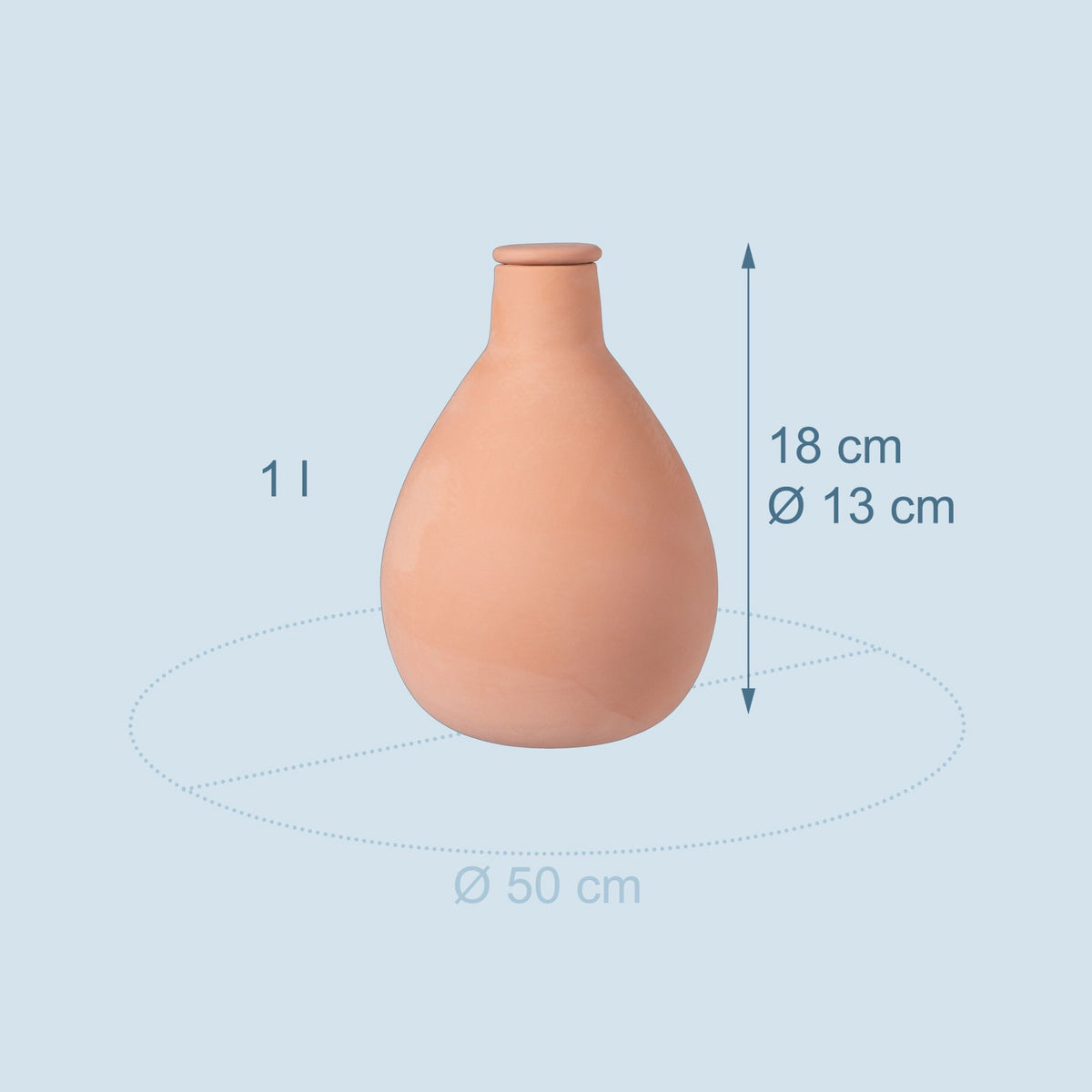 Clay Watering Ollas, 1L, 2 Pack, Subsurface Irrigation