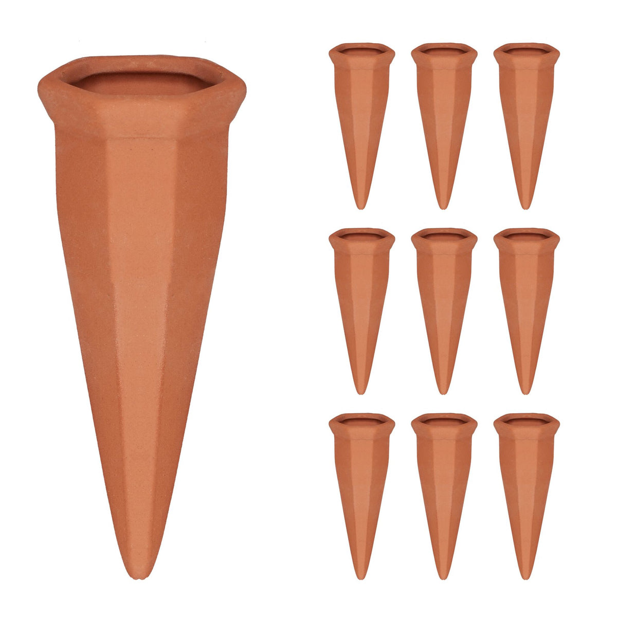 Clay cone for irrigation set of 10