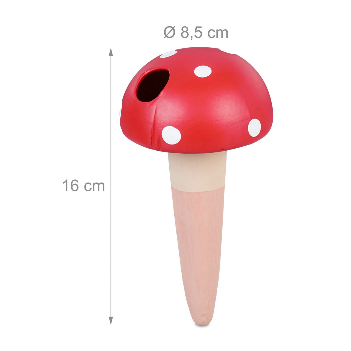 Clay cone with mushroom motif set of 4