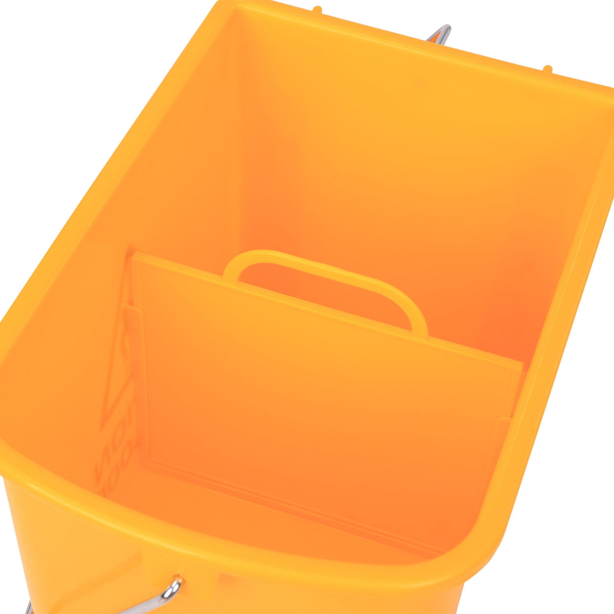 Cleaning Bucket Cleaning Trolley Wiping Trolley Mobile Bucket 20 Liters With Press 2 Chambers Yellow