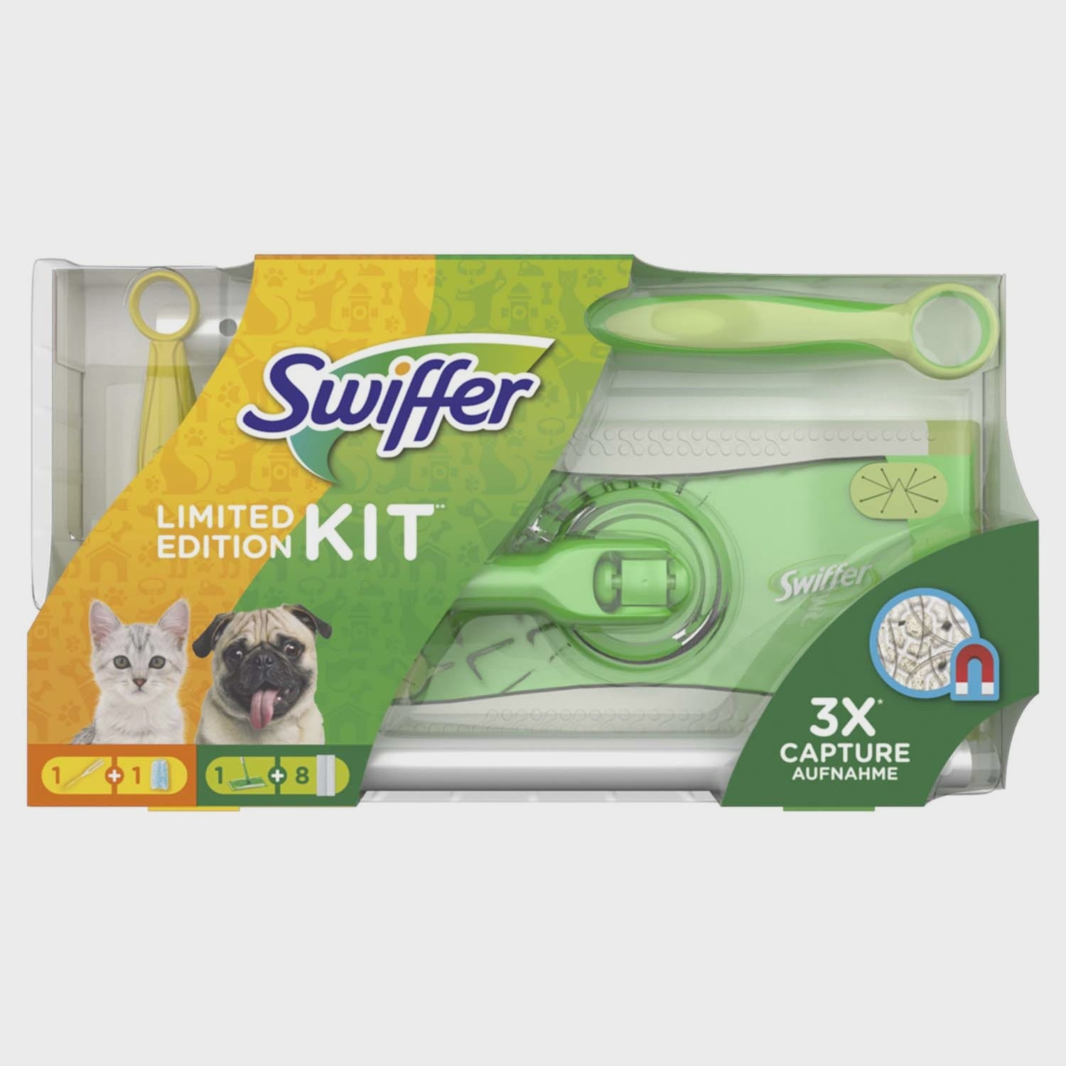 Cleaning Mop Kit with 8 Dry Refills & Duster Refill