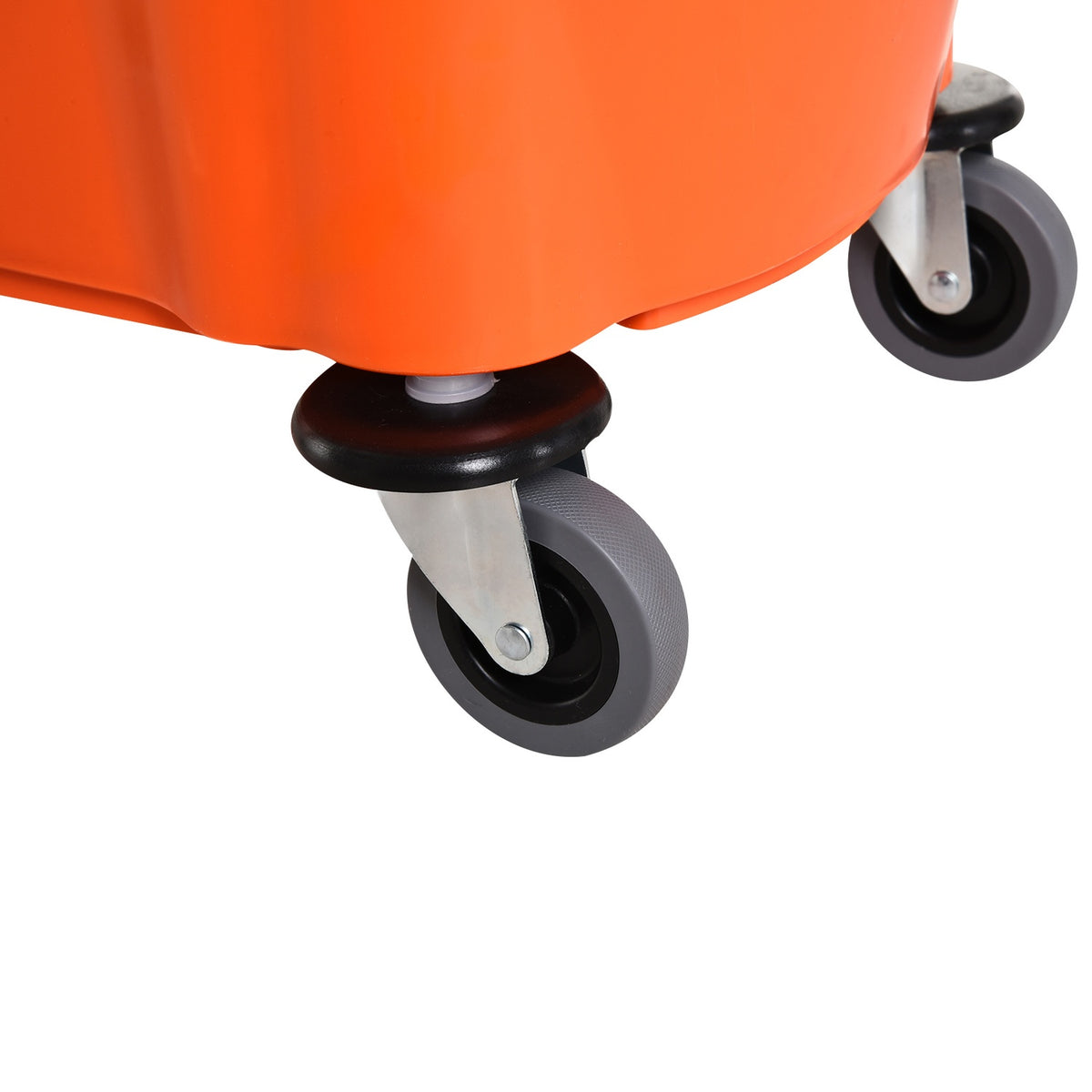 Cleaning Trolley, Mobile Bucket With Wringing Device, 36 Liters, Black/Orange, 54X41X91.5Cm, For Professional Cleaning