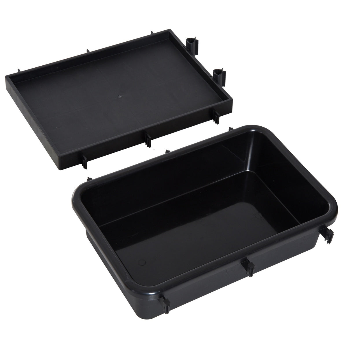 Cleaning trolley cleaning trolley with 4 wheels, system trolley for professional cleaning, black/blue/orange, 111x63.3x103cm