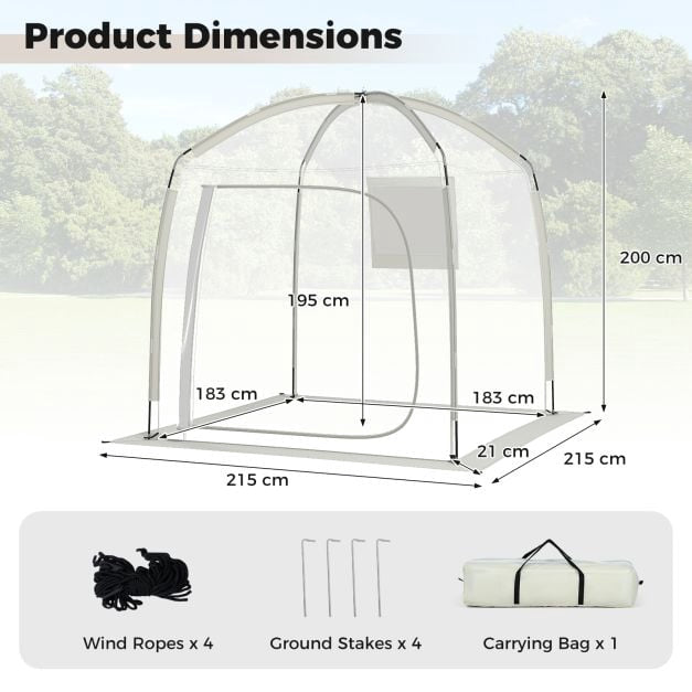 Clear Bubble Tent Pod, 2-4 Person, 215 x 215 cm