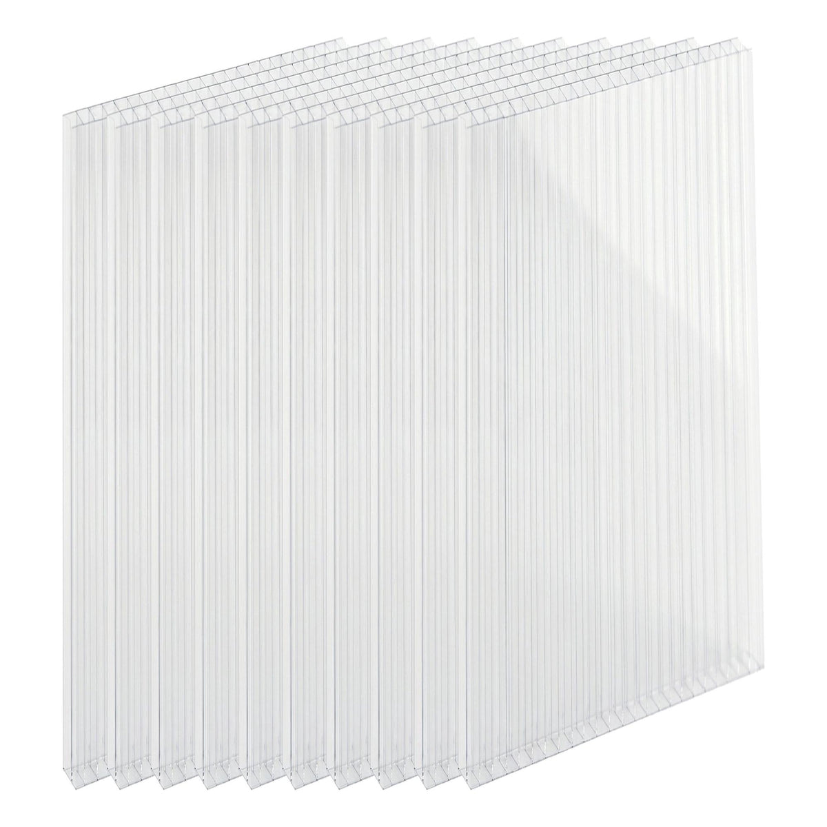 Clear Polycarbonate Multi-Wall Sheets, 6mm, 10-Pack