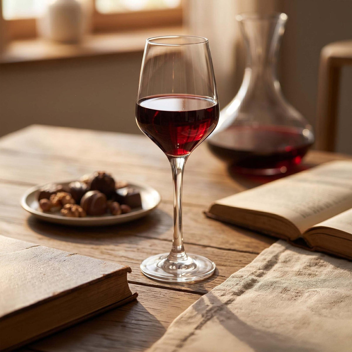 Clear Wine Glasses Set of 4, 360 ml Capacity