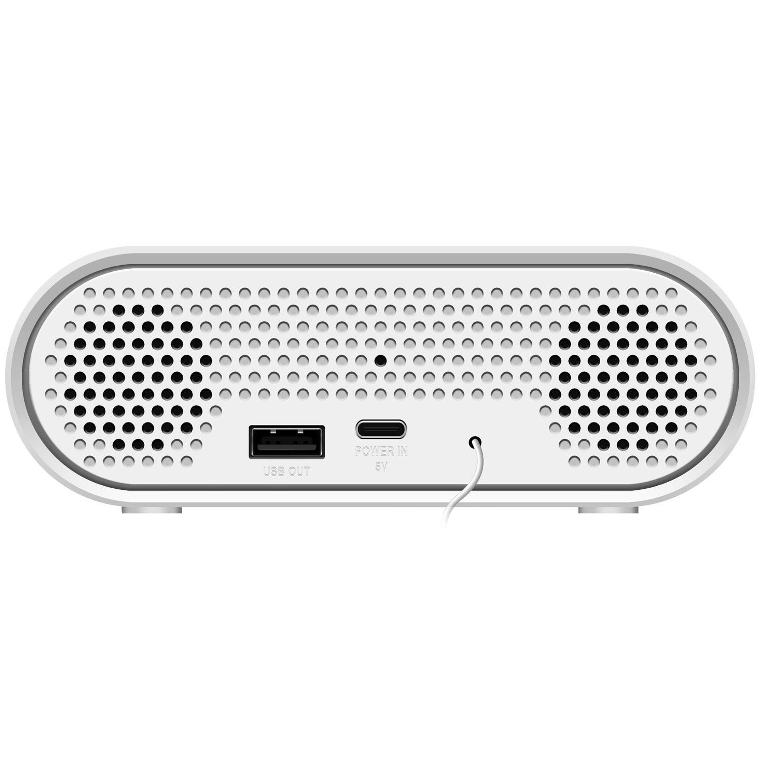 Clock radio Temp/Humidity USB-C/Battery operation White