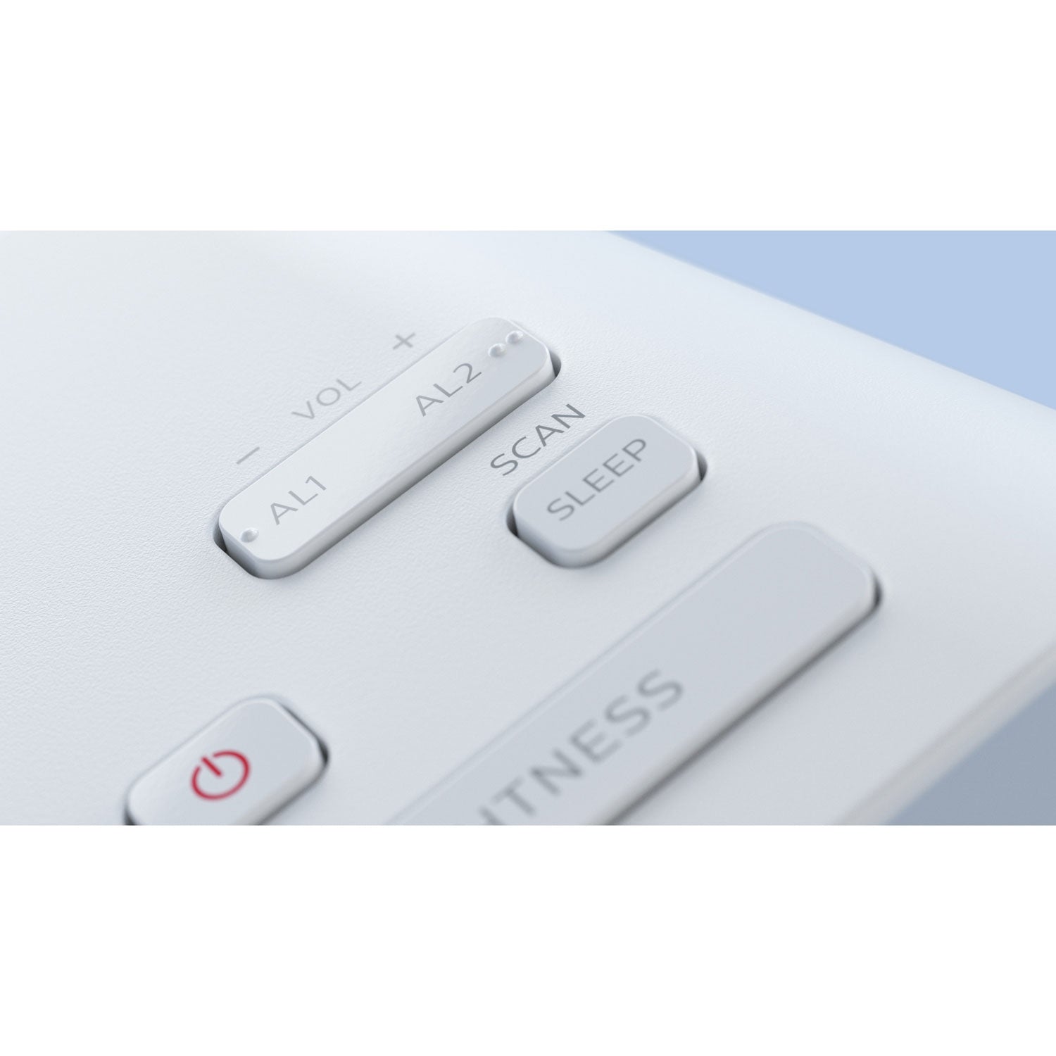 Clock radio with mirror-finish front. Digital FM receiver. USB output for mobile charging