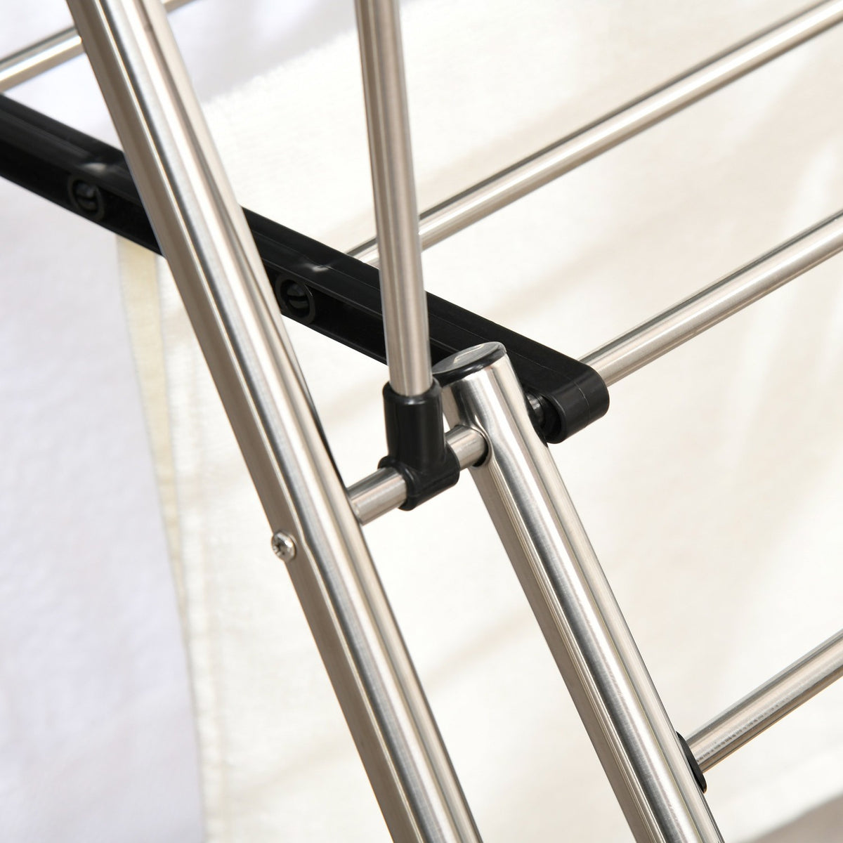 Clothes Airer With Telescopic Rods, Clothes Dryer, Clothes Rack, Stand Dryer, Foldable, Large Drying Room, Stainless Steel, 138.5X63X208Cm